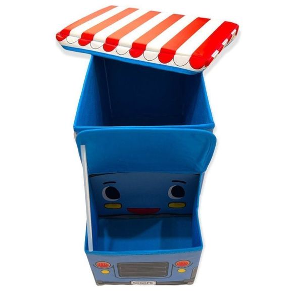 Portable Foldable Storage Box, Organizer, Stool, Car Model, Bus, Ice Cream Car - Picture 5 of 16